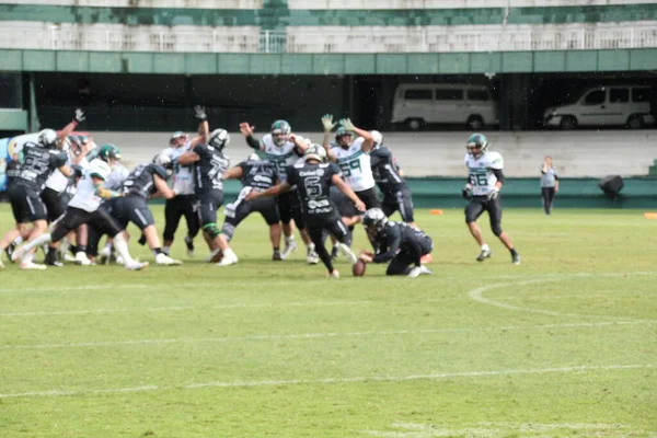 Final Liga Brasileña Fútbol Americano Entre Cocodrilos Galo Noviembre 2022 —  Fotos de Stock