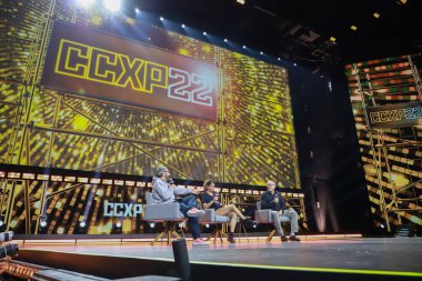 1 Aralık 2022, Sao Paulo, Brezilya: Sinemark Cub Stage 'in Thunder' ı üzerine bir konferans sırasında, dünyanın en büyük pop kültürü etkinliklerinden biri olan CCXP 'nin (Comic Con Experience) bir başka baskısı sırasında, film yapımcısı Fernando Meirelles