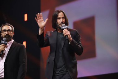 Kanadalı aktör Keanu Reeves, CCXP 22 'de' John Wick 4 'ün tanıtımına katıldı. 3 Aralık 2022, Sao Paulo, Brezilya: Kanadalı aktör Keanu Reeves 'John Wick 4' ün tanıtımı için Thunder By Cinemark sahnesinde bir panele katıldı.