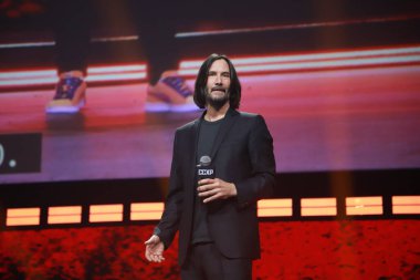 Kanadalı aktör Keanu Reeves, CCXP 22 'de' John Wick 4 'ün tanıtımına katıldı. 3 Aralık 2022, Sao Paulo, Brezilya: Kanadalı aktör Keanu Reeves 'John Wick 4' ün tanıtımı için Thunder By Cinemark sahnesinde bir panele katıldı.