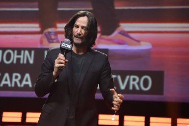 Kanadalı aktör Keanu Reeves, CCXP 22 'de' John Wick 4 'ün tanıtımına katıldı. 3 Aralık 2022, Sao Paulo, Brezilya: Kanadalı aktör Keanu Reeves 'John Wick 4' ün tanıtımı için Thunder By Cinemark sahnesinde bir panele katıldı.