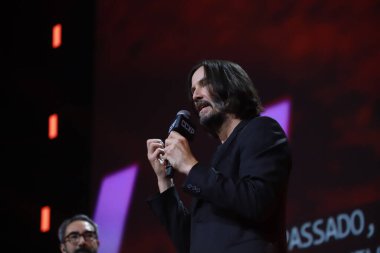 Kanadalı aktör Keanu Reeves, CCXP 22 'de' John Wick 4 'ün tanıtımına katıldı. 3 Aralık 2022, Sao Paulo, Brezilya: Kanadalı aktör Keanu Reeves 'John Wick 4' ün tanıtımı için Thunder By Cinemark sahnesinde bir panele katıldı.