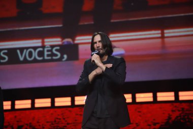 Kanadalı aktör Keanu Reeves, CCXP 22 'de' John Wick 4 'ün tanıtımına katıldı. 3 Aralık 2022, Sao Paulo, Brezilya: Kanadalı aktör Keanu Reeves 'John Wick 4' ün tanıtımı için Thunder By Cinemark sahnesinde bir panele katıldı.