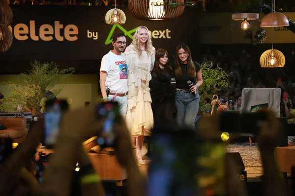Actriz Inglesa Gwendoline Christie Toma Escenario Omelette Ccxp Sao Paulo —  Fotos de Stock