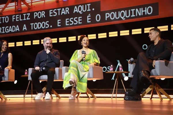 Estrellas Serie Amazon Prime Video Participan Panel Ccxp Sao Paulo — Foto de Stock