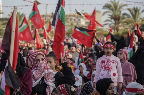 Gazze Halk Cephesi Elli Beşinci Festivalini Kutluyor Aralık 2022 Gazze — Stok fotoğraf