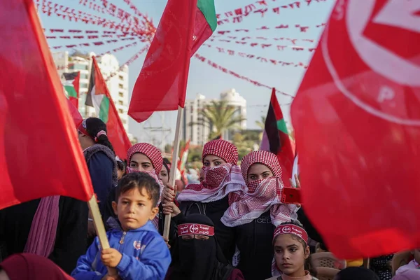 Gazze Halk Cephesi Elli Beşinci Festivalini Kutluyor Aralık 2022 Gazze — Stok fotoğraf