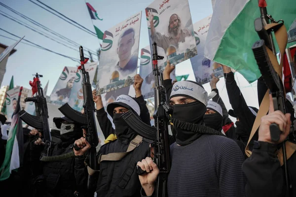 Guarida Los Leones Organiza Una Marcha Las Calles Gaza Diciembre —  Fotos de Stock