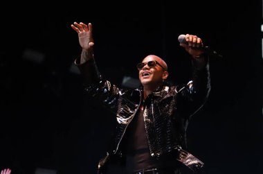 Leo Santanas Sao Paulo 'daki Garota VIP' sinde. 17 Aralık 2022, Sao Paulo, Brezilya: Leo Santana, 17 Aralık Cumartesi günü Sao Paulo 'daki Vale do Anhangabau' da başlayan Garota Vip ZP 'de sahne alıyor. 