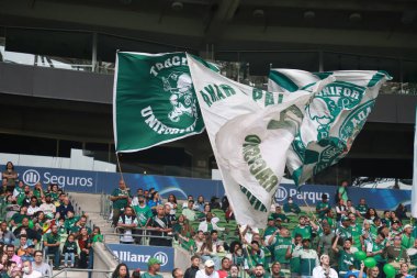 Paulista Kadınlar Futbol Finali Palmeiras ve Santos arasında. 21 Aralık 2022, Sao Paulo, Brezilya: 21 Aralık Çarşamba günü Sao Paulo 'daki Allianz Parque' da oynanan Paulista Women Soccer Finali için Palmeiras ve Santos arasında oynanan futbol maçı). 