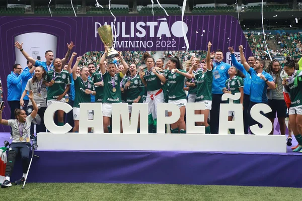 Palmeiras Campione Calcio Femminile Paulista Dicembre 2022 San Paolo Brasile — Foto Stock