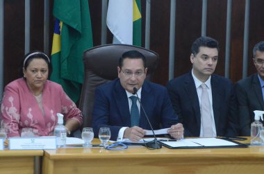 Fatima Bezerra, Rio Grande do Norte Valisi seçildi. 01 Ocak 2023, Natal, Rio Grande do Norte, Brezilya: Rio Grande do Norte 'nin yeni seçilen valisi, Fatima Bezerra ve vali yardımcısı Walter Alves