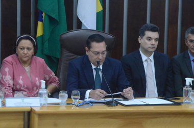 Fatima Bezerra, Rio Grande do Norte Valisi seçildi. 01 Ocak 2023, Natal, Rio Grande do Norte, Brezilya: Rio Grande do Norte 'nin yeni seçilen valisi, Fatima Bezerra ve vali yardımcısı Walter Alves