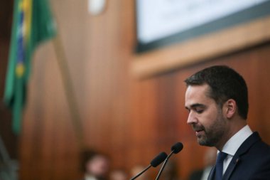 Rio Grande do Sul Valisi seçildi. 01 Ocak 2023, Porto Alegre, Rio Grande Do Sul, Brezilya: Eduardo Leite Rio Grande do Sul Valisi olarak yemin etti.