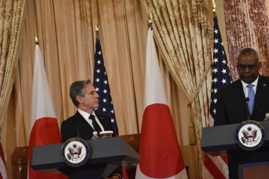 Antony Blinken holds Joint Press Conference in Washington DC. January 11, 2023, Washington, DC, USA: United States Secretary of State Antony Blinken holds a joint press conference with Secretary of Defense Lloyd J. Austin III