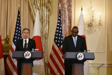 Antony Blinken holds Joint Press Conference in Washington DC. January 11, 2023, Washington, DC, USA: United States Secretary of State Antony Blinken holds a joint press conference with Secretary of Defense Lloyd J. Austin III