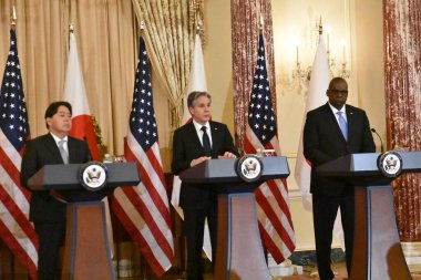 Antony Blinken holds Joint Press Conference in Washington DC. January 11, 2023, Washington, DC, USA: United States Secretary of State Antony Blinken holds a joint press conference with Secretary of Defense Lloyd J. Austin III