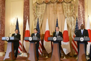 Antony Blinken holds Joint Press Conference in Washington DC. January 11, 2023, Washington, DC, USA: United States Secretary of State Antony Blinken holds a joint press conference with Secretary of Defense Lloyd J. Austin III