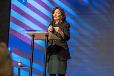 Governor Hochul Stands By Chief Judge Nominee. January 15, 2023, New York, New York, USA: New York State Governor Kathy Hochul argues Hector LaSalle deserves top court seat at Primitive Christian Church on January 15, 2023 in New York City.   