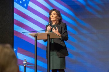 Governor Hochul Stands By Chief Judge Nominee. January 15, 2023, New York, New York, USA: New York State Governor Kathy Hochul argues Hector LaSalle deserves top court seat at Primitive Christian Church on January 15, 2023 in New York City.   