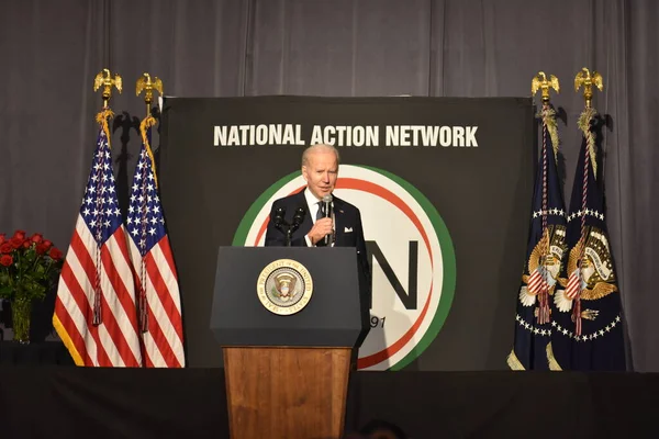 Президент Сша Джо Байден Виступив Промовою National Action Network Мартін — стокове фото