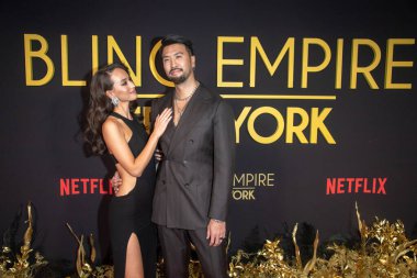 Netflix hosts Bling Empire: New York Launch Event. January 18, 2023, New York, New York, USA: Vika Abbyaeva and Richard Chang attend Netflix hosts Bling Empire: New York Launch Event at House Of Red Pearl on January 18, 2023 in New York City.  