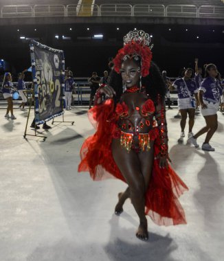 Technical Rehearsals for Carnival in Rio de Janeiro. January 21, 2023, Rio de Janeiro, Brazil: The second weekend of technical rehearsals for the samba schools, at Marques de Sapucai downtown Rio de Janeiro, Brazil. 