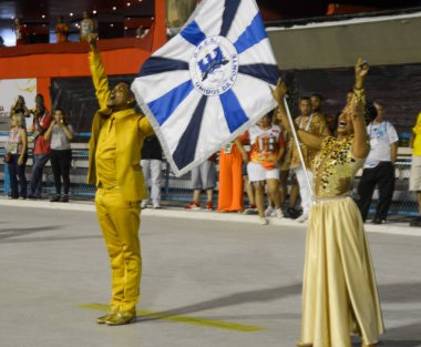 Technical Rehearsals for Carnival in Rio de Janeiro. January 21, 2023, Rio de Janeiro, Brazil: The second weekend of technical rehearsals for the samba schools, at Marques de Sapucai downtown Rio de Janeiro, Brazil. 