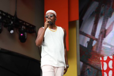 Rincon Sapiencia Performs during Festival of Pre Carnival Block of Silva in Sao Paulo. January 21, 2023, Sao Paulo, Brazil: Brazilian Rapper, Rincon Sapiencia, performs today at Memorial da America Latina at Bloco do Silva