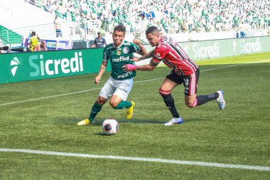 Paulista Soccer Championship: Palmeiras Vs Sao Paulo. January 22, 2023, Sao Paulo, Brazil: Soccer match between Palmeiras and Sao Paulo, valid for the 3rd round of the Paulista Soccer Championship, held at Estadio Allianz Parque