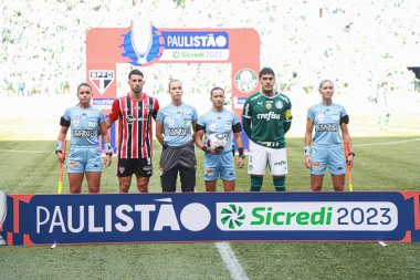 Paulista Soccer Championship: Palmeiras Vs Sao Paulo. January 22, 2023, Sao Paulo, Brazil: Soccer match between Palmeiras and Sao Paulo, valid for the 3rd round of the Paulista Soccer Championship, held at Estadio Allianz Parque