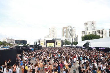 Nomad Music Festival in Sao Paulo. January 22, 2023, Sao Paulo, Brazil: Nomad music festival held at the Latin America Memorial with several singers. For the 1st edition, which takes place on Saturday (22) in Sao Paulo