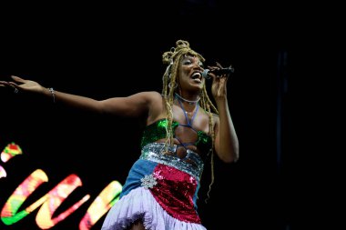 Majur performs live at Nomad Music Festival in Sao Paulo. January 22, 2023, Sao Paulo, Brazil: Majur performs live at Nomad music festival held at the Latin America Memorial with several singers.