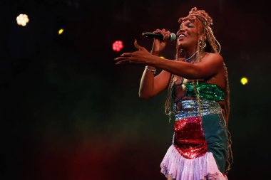 Majur performs live at Nomad Music Festival in Sao Paulo. January 22, 2023, Sao Paulo, Brazil: Majur performs live at Nomad music festival held at the Latin America Memorial with several singers.