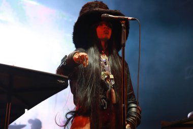 Erykah Badu performs live at Nomad Music Festival in Sao Paulo. January 22, 2023, Sao Paulo, Brazil: Erykah Badu performs live at Nomad music festival held at the Latin America Memorial with several singers.