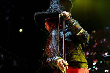 Erykah Badu performs live at Nomad Music Festival in Sao Paulo. January 22, 2023, Sao Paulo, Brazil: Erykah Badu performs live at Nomad music festival held at the Latin America Memorial with several singers.