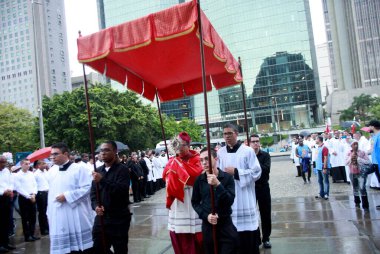 The Cardinal Archbishop of Rio, Dom Orani Joao Tempesta, participates in procession of Saint Sebastian Day. January 20, 2023, Rio de Janeiro, Brazil: The Cardinal Archbishop of Rio, Dom Orani Joao Tempesta