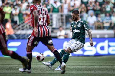 Paulista Soccer Championship: Palmeiras Vs Sao Paulo. January 22, 2023, Sao Paulo, Brazil: Soccer match between Palmeiras and Sao Paulo, valid for the 3rd round of the Paulista Soccer Championship, held at Estadio Allianz Parque