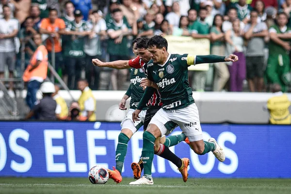 Paulista Soccer Championship: Palmeiras Vs Sao Paulo. January 22, 2023, Sao Paulo, Brazil: Soccer match between Palmeiras and Sao Paulo, valid for the 3rd round of the Paulista Soccer Championship, held at Estadio Allianz Parque