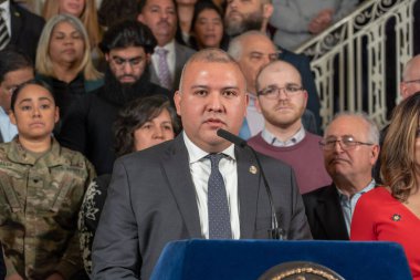 (NEW) Mayor Adams Calls for Federal Support to Help Serve Asylum Seekers. January 22, 2023, New York, USA: The Mayor Office of Immigrant Affairs (MOIA) Commissioner Manuel Castro speaks at a press conference for more help from the federal government 