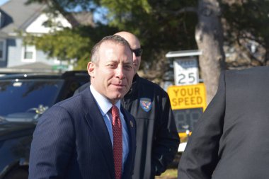 US Congressman Josh Gottheimer (D-NJ) announces new federal investments in a press conference in New Jersey. January 24, 2023, Bogota, New Jersey, USA: United States Congressman Josh Gottheimer (D-NJ) announces new federal investments