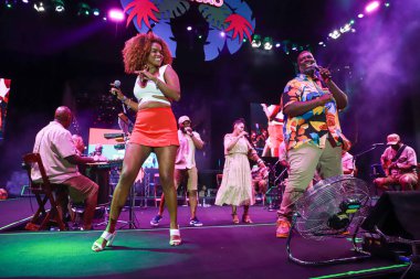 Show Pagoda do Pericao. January 25, 2023.Brazil, Sao Paulo: The concert by singer Pericles with the special participation of singers like Thiaguinho, Ana Clara and Jeniffer Nascimento on Wednesday night (25) during the 469th anniversary