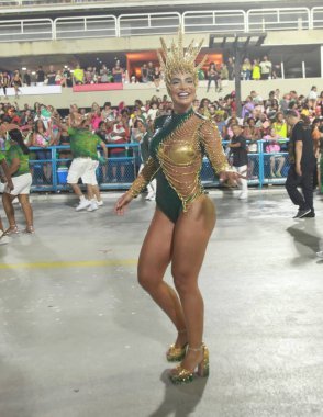 Technical rehearsals of Samba Schools Mocidade de Padre Miguel and Mangueira at Marques de Sapucai. January 29, 2023, Rio de Janeiro, Brazil