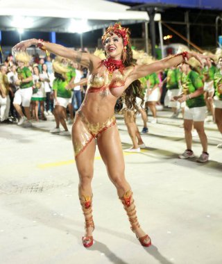 Technical rehearsals of Samba Schools Mocidade de Padre Miguel and Mangueira at Marques de Sapucai. January 29, 2023, Rio de Janeiro, Brazil