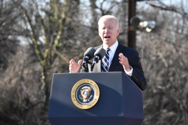 Bipartisan Infrastructure Law remarks in Baltimore. January 30, 2023, Baltimore, Maryland, USA: President of the United States Joe Biden discussed how Bipartisan Infrastructure Law funding will replace the 150-year old Baltimore and Potomac Tunnel clipart