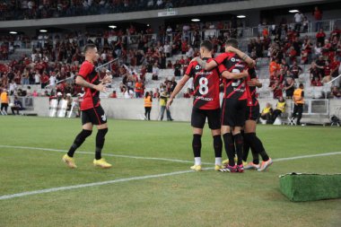Paranaense Soccer Championship: Athletico PR vs Azuriz. February 01, 2023, Curitiba, Parana, Brazil: Soccer match between Athletico-Pr and Azuriz, valid for the 6th round of the 2023 Paranaense Soccer Championship, at Arena da Baixada