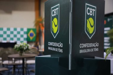 Florianopolis 'te Davis Kupası Çekilişi Basın Konferansı. 02 Şubat 2023, Florianopolis, Santa Catarina, Brezilya: Brezilya - Çin maçının beraberliği, Davis Kupası Dünya Playoff 'ları için geçerlidir.
