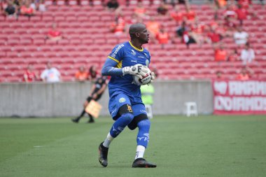 Gaucho Futbol Şampiyonası: Uluslararası Ypiranga 'ya karşı. 02 Şubat 2023, Porto Alegre, Rio Grande do Sul, Brezilya: Estadio Beira-Rio 'da düzenlenen 2023 Gaucho Şampiyonası' nın 4. turu için geçerli olan Inter ve Ypiranga arasındaki futbol maçı