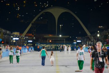 (Em cima da Hora Samba Okulu 'nun teknik provası. 4 Şubat 2023, Rio de Janeiro, Brezilya: En eski okullardan biri olan Em cima da Hora Samba Okulu 'nun A serisinin teknik provası