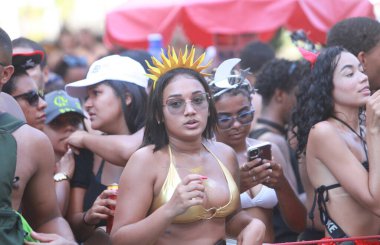 Brezilyalı şarkıcı Lexa, Rio de Janeiro 'daki Carnival Block 2023' te sahne alıyor. 5 Şubat 2023, Rio de Janeiro, Brezilya: 